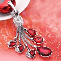 Vista 6 de RAYHOO - Llavero de cristal en forma de corazón para niñas, mujeres, mujeres, llavero