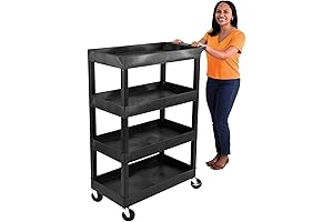Stand Steady Rolling Utility Cart | 3-Shelf, 4 Caster, 300lb Capacity