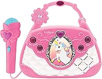Vista 2 de Lexibook Unicornio, bolsa de karaoke con micrófono, cambiador de voz, canciones de demostración, efectos de luz, micrófono incluido, entrada