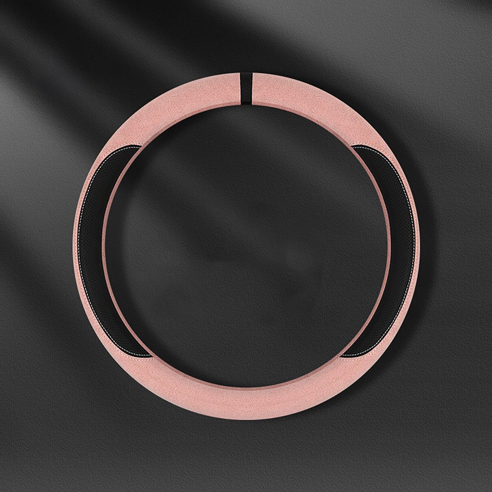 GULIMAXO Suede Steering Wheel Cover for Toyota Aygo 2005-2022 2023 2024 2025 AB10 AB40, Breathable Laser Perforation, Non-Slip Soft Grip for O/D Shape Steering Wheel, Compatible with Original Heating