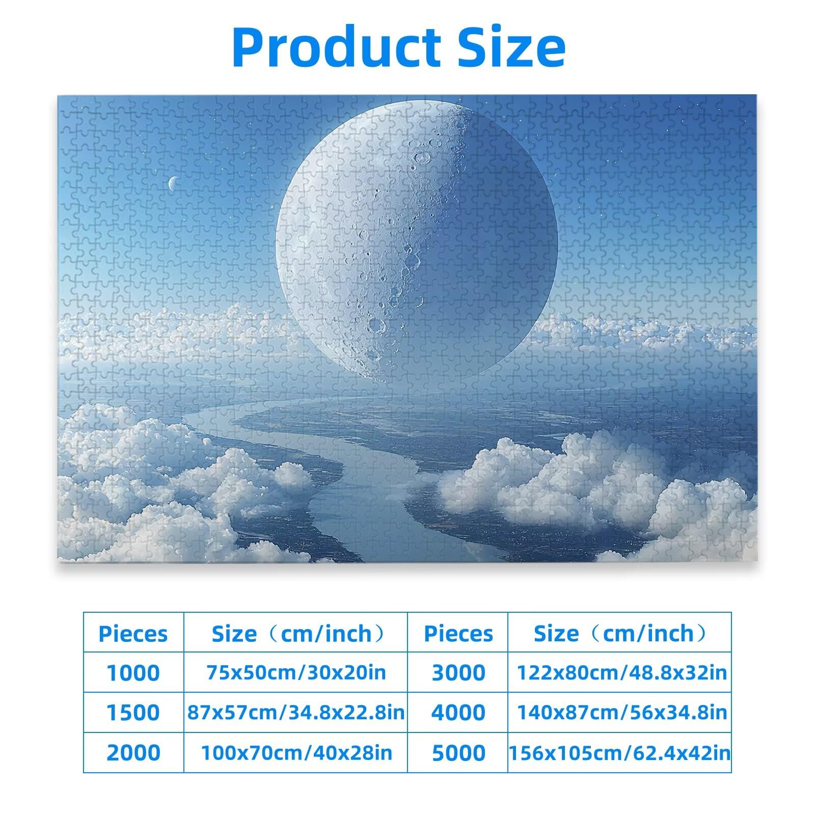 Puzzle 1500 Piezas, Puzzle Luna con Caja para Adultos, DIY Fantasía Rompecabezas Madera para Adultos, 1500 Piezas Rompecabezas Desafiante, para Decoracion Hogar, Regalo Mujer, Regalo Hombres, -2282