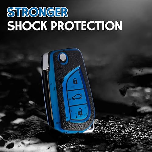 Miniatura 6 de Funda protectora de silicona con 3 botones para llavero inteligente, entrada sin llave, compatible con Toyota Fortuner Tundra RAV4, Highlander,