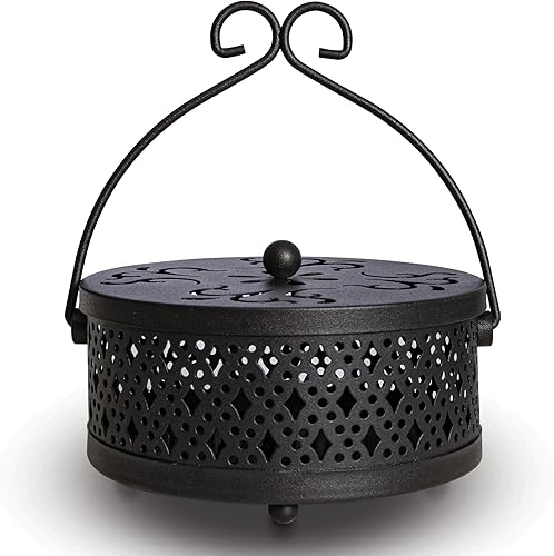 MyLifeUNIT Soporte de bobina para mosquitos, quemador de incienso de mosquitos portátil retro para el hogar y campamento (negro) MyLifeUNIT Soporte de bobina para mosquitos, quemador de incienso de mosquitos portátil retro para el hogar y campamento (negro)