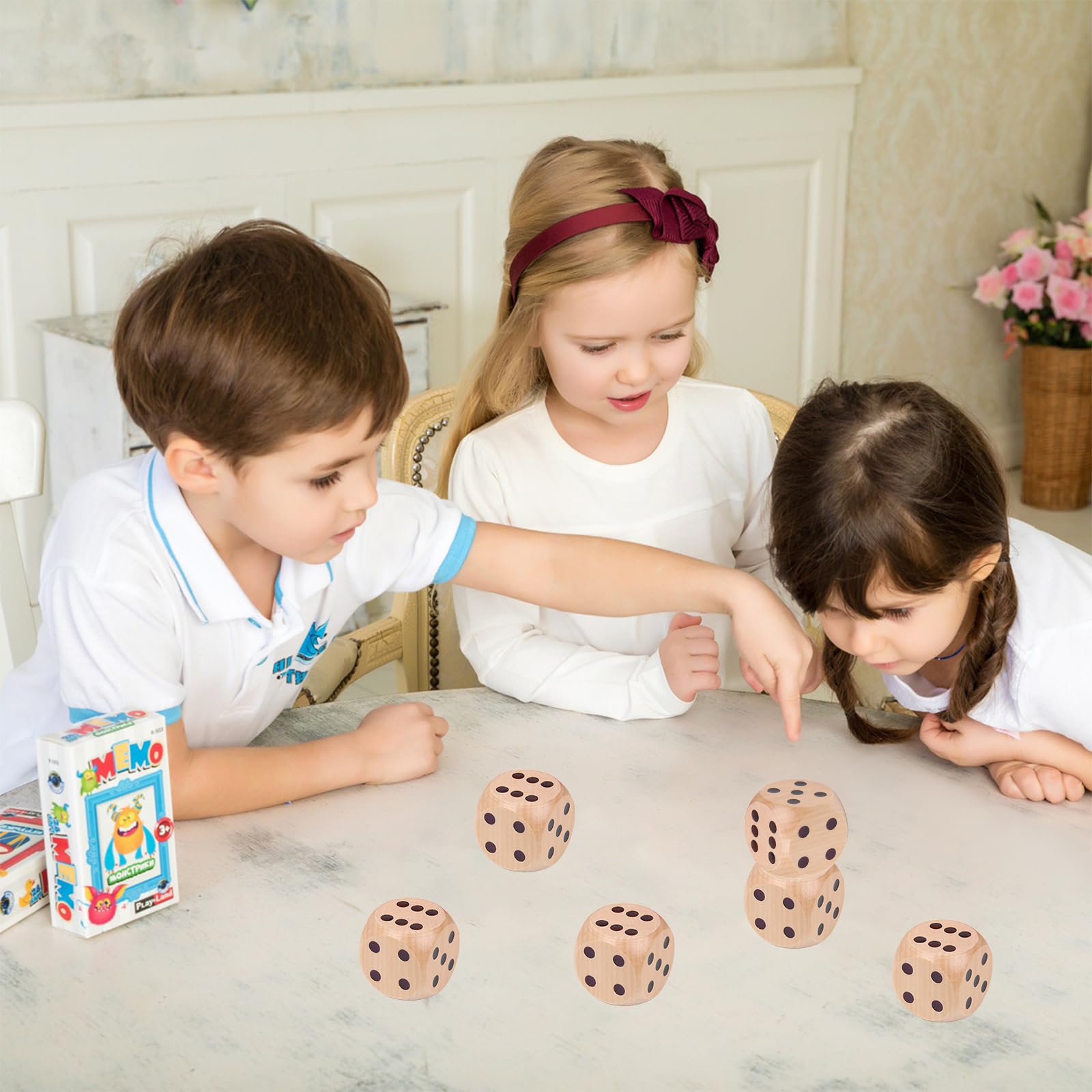 12 dadi da 30 mm – dadi in legno a sei lati per giochi da tavolo e giochi da festa