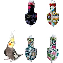 Bird Diapers 4 Pack, Large Parrot Clothes, Cute Fight Suite for Parakeets