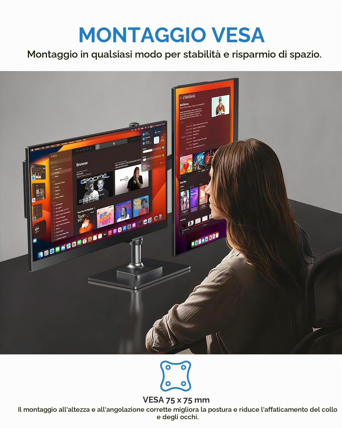 UPERFECT Monitor Portatile 17,5 Pollici,1920×1200P 16:10 125% sRGB 1500:1 IPS FHD Schermo Portatile con USB-C e HDMI, Eye Care Secondo Schermo Esterno per Laptop/PCs/Mac/PS3/4/5/Xbox