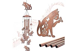Cat Wind Chimes for Outside: Sympathy Gift for Cat Lovers