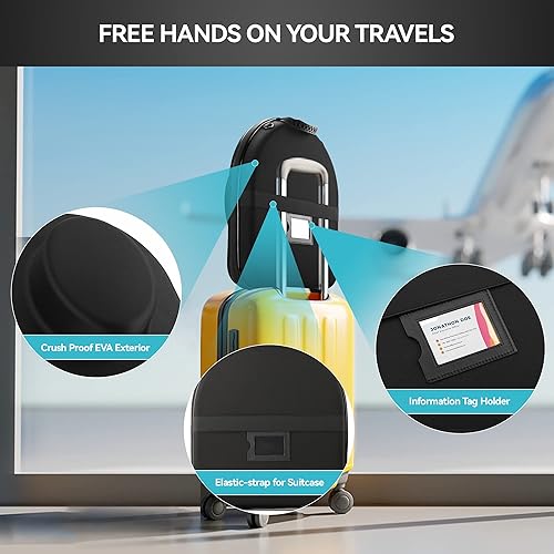 Miniatura 3 de Funda rígida para sombreros de viaje, funda rígida para sombreros de Fedora, caja a prueba de golpes para almacenamiento de sombreros Fedora