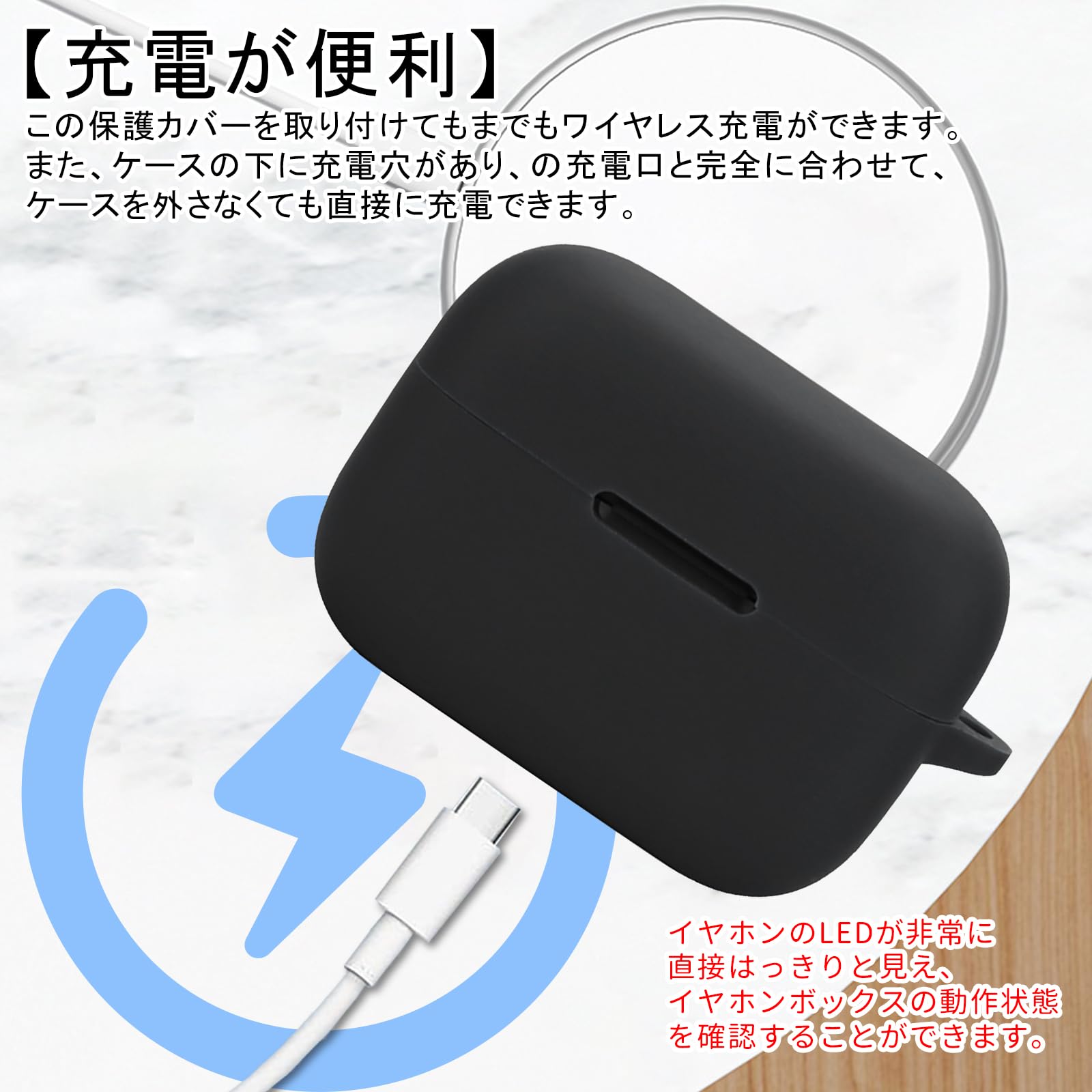 【美品】Anker Soundcore AeroClip【充電ケース】 Anker Soundcore AeroClip ケース 耐衝撃 シリコン素材のカバー