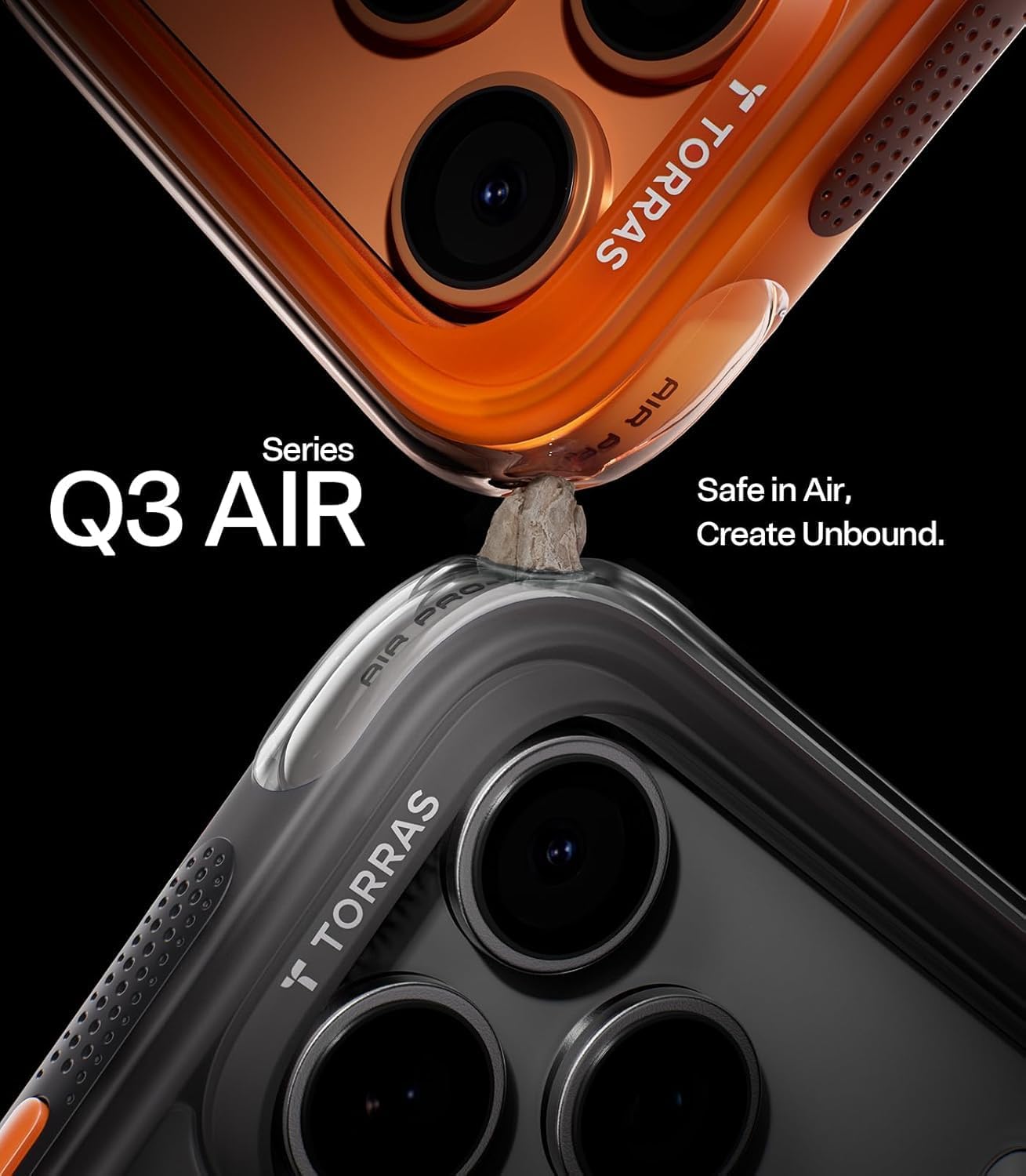 Condition photo showing Good Condition for TORRAS Ostand Q3 Air for iPhone 17 Pro Case with 360 Magnetic Stand, Fit for MagSafe, Mil-Grade Drop Tested, Camera Control Button, Shockproof Phone Case for iPhone 17 Pro, Shadow Black