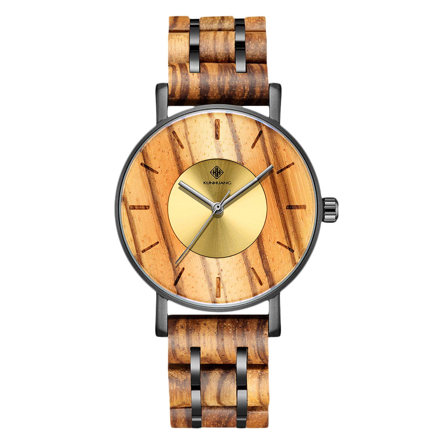RORIOSMadera del Reloj Moda Reloj Hombre Analógico Cuarzo Relojes Natural Madera Reloj Casual Men Watch