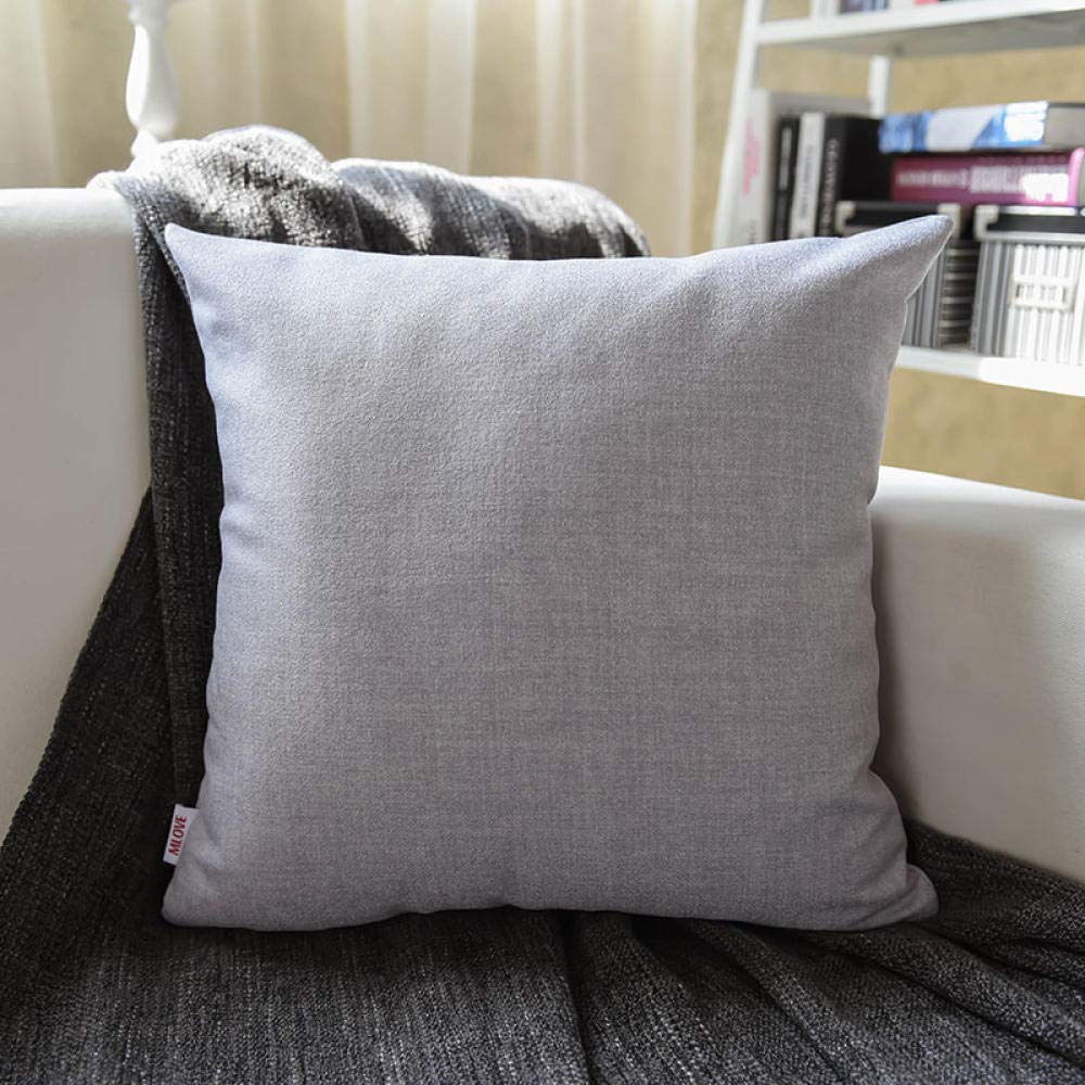 QWE Pillow Sofa pillow cushion living room thick solid color fine weaving fine linen simple bed head pillow car office lumbar pillow, 5_45*45