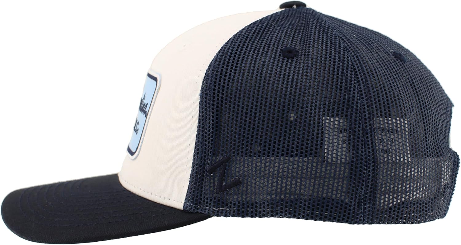 ZHATS Standard NCAA Officially Licensed Trucker Hat Dakota Patch Brick White, One Size - Image 3