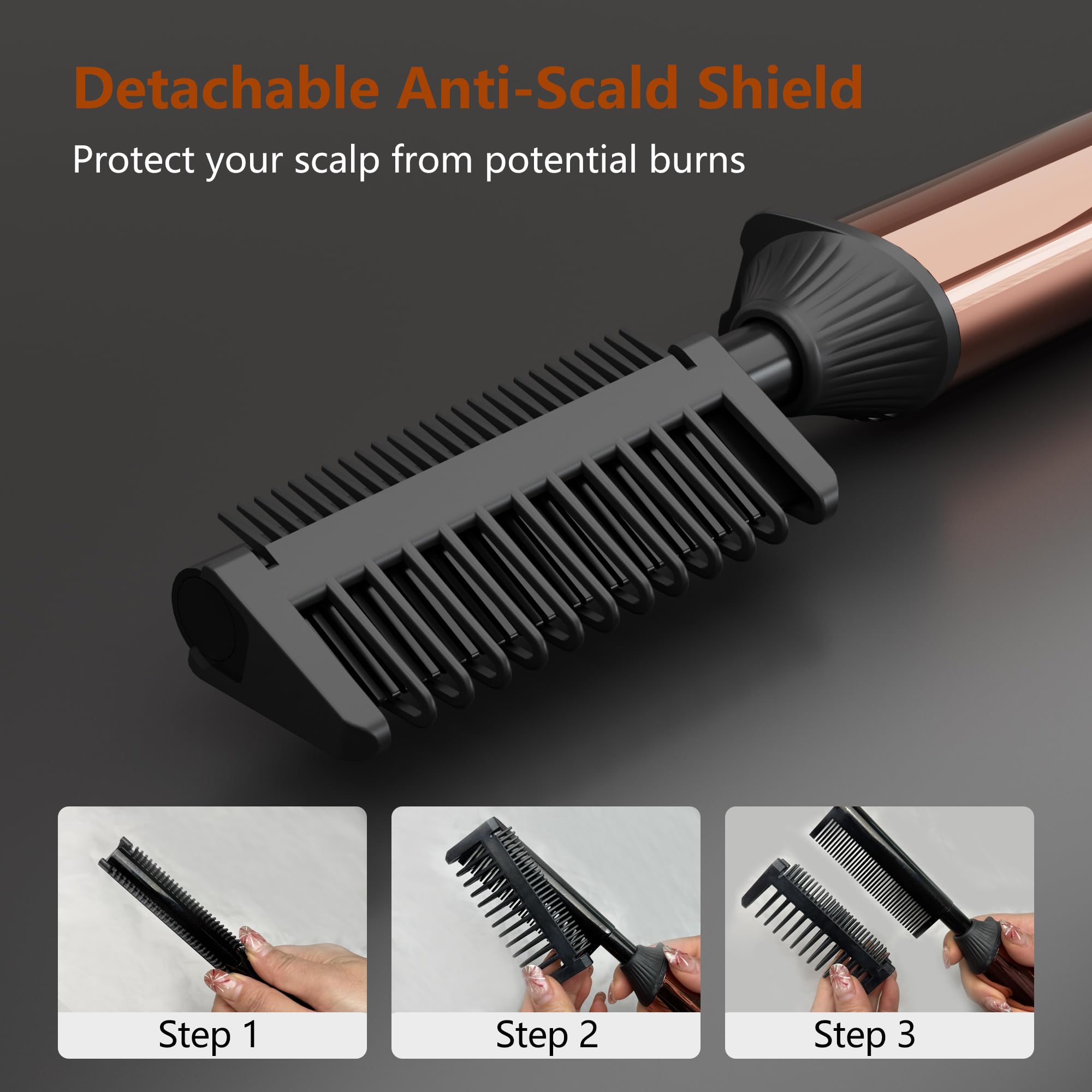 LURA Nano Titanium Hot Comb Hair Straightener with LCD Display