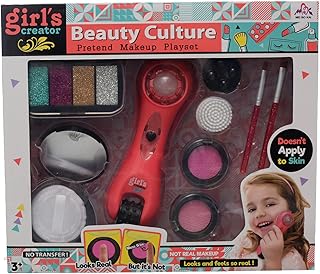 A Premium Quality Girls' Makeup Tools for Kids - Safe and Fun Set with Brushes, Lip Gloss, Nail Polish, and More - Multi Color