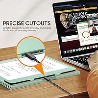 Vista 7 de MoKo Funda para Yaxa Kindle Scribe 2024/2022 de 1ª generación, funda delgada de piel sintética con función de encendido y apagado automático