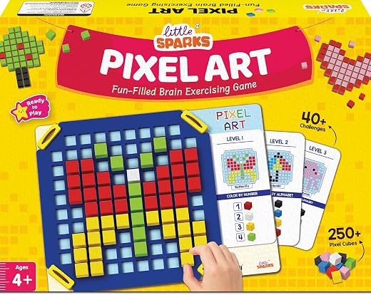Smartivity Pixel Art Puzzle - Educational Toy for Kids 4-8 Years I Build 40+ Creative Brain Puzzles - Jelly Fish, Car, Boa...