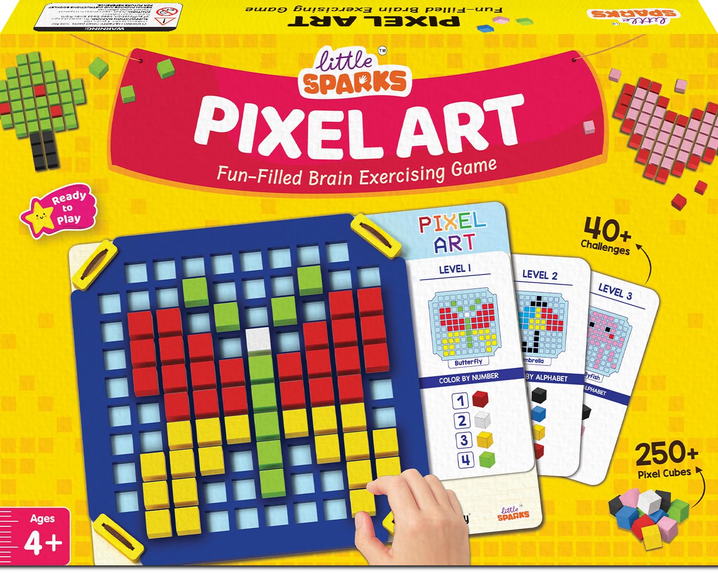 Smartivity Pixel Art | Montessori Educational Puzzle Toy for Kids 4,5,6 Years Old | 40+ Creative Challenges with 250+ Pixel Cubes | Learn Colors, Numbers, Alphabet | Birthday Gift for Boys&Girls 4+-picture-22