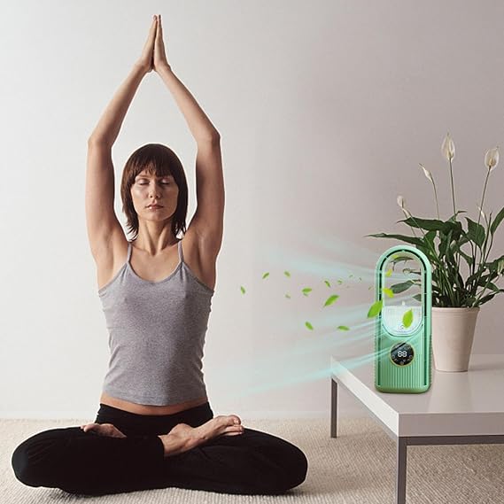 Small Portable Air Conditioner, Personal Air Conditioner - 3 in 1 Personal Air Cooler with LED Light & Cool Mist, 6 Wind Speeds, Mini Air Conditioner for Bedroom, 6 Hours Timer, 100ml Tabletop