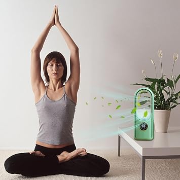 Small Portable Air Conditioner, Personal Air Conditioner - 3 in 1 Personal Air Cooler with LED Light & Cool Mist, 6 Wind Speeds, Mini Air Conditioner for Bedroom, 6 Hours Timer, 100ml Tabletop
