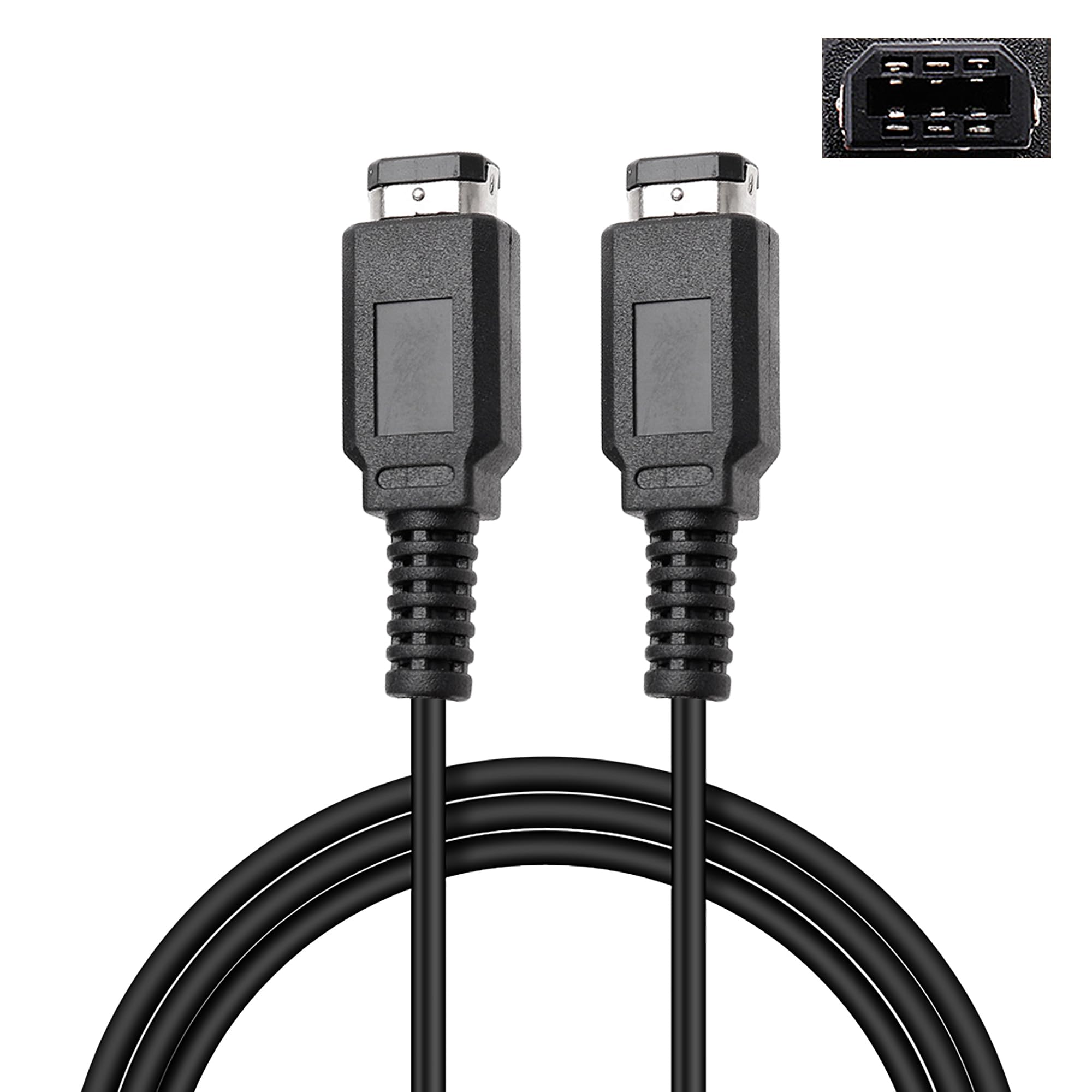 GBC Link Cable, 2 Player Game Link Cable for Game Boy Color, Link Cable for Nintendo Gameboy Color/Pocket/Light, 3.9Ft Black
