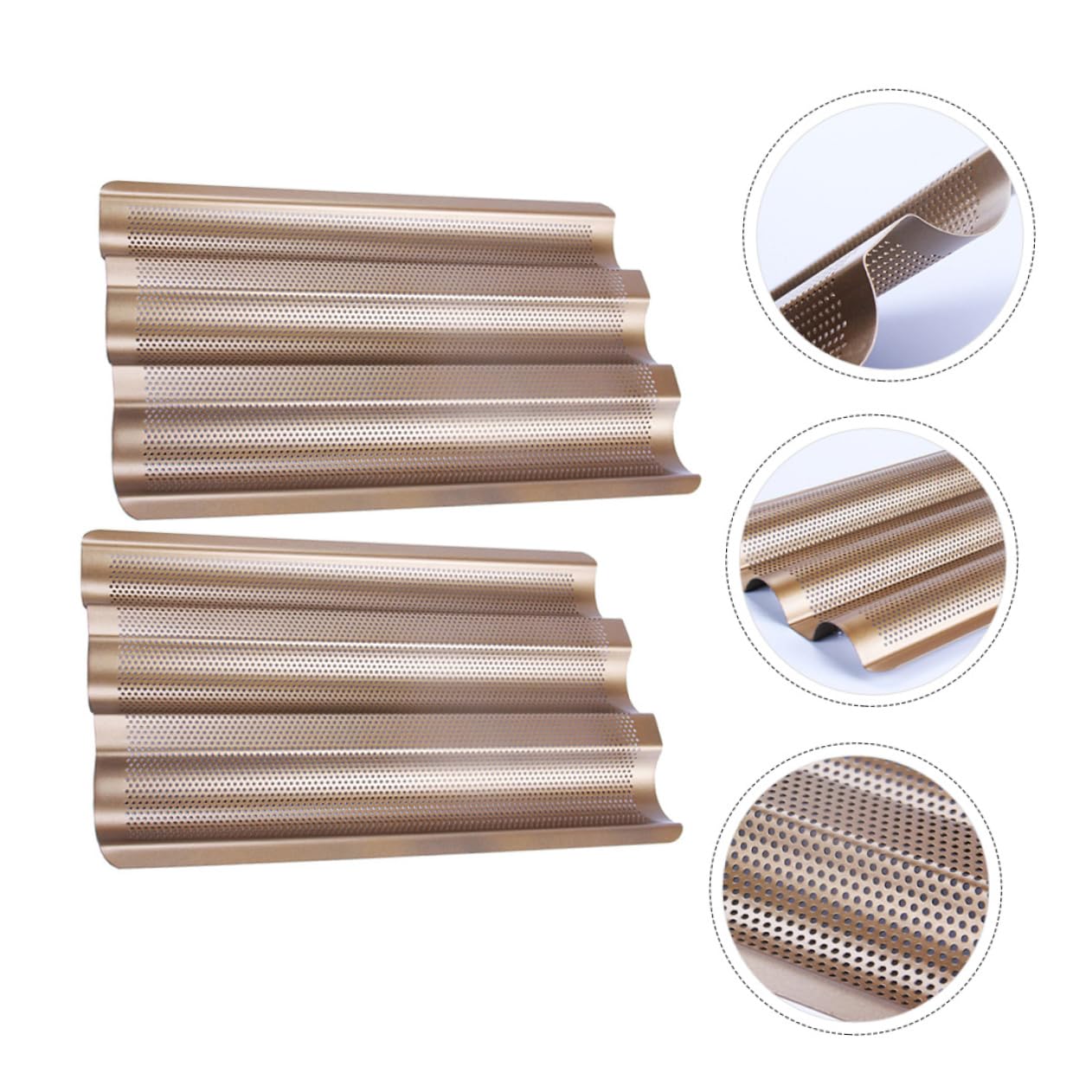 2stücke Praktische Backform Für Baguettes Carbonstahl Brotbackform Für Laibe Hitzebeständig Und Spülmaschinenfest Für Hausbäcker Und Profis