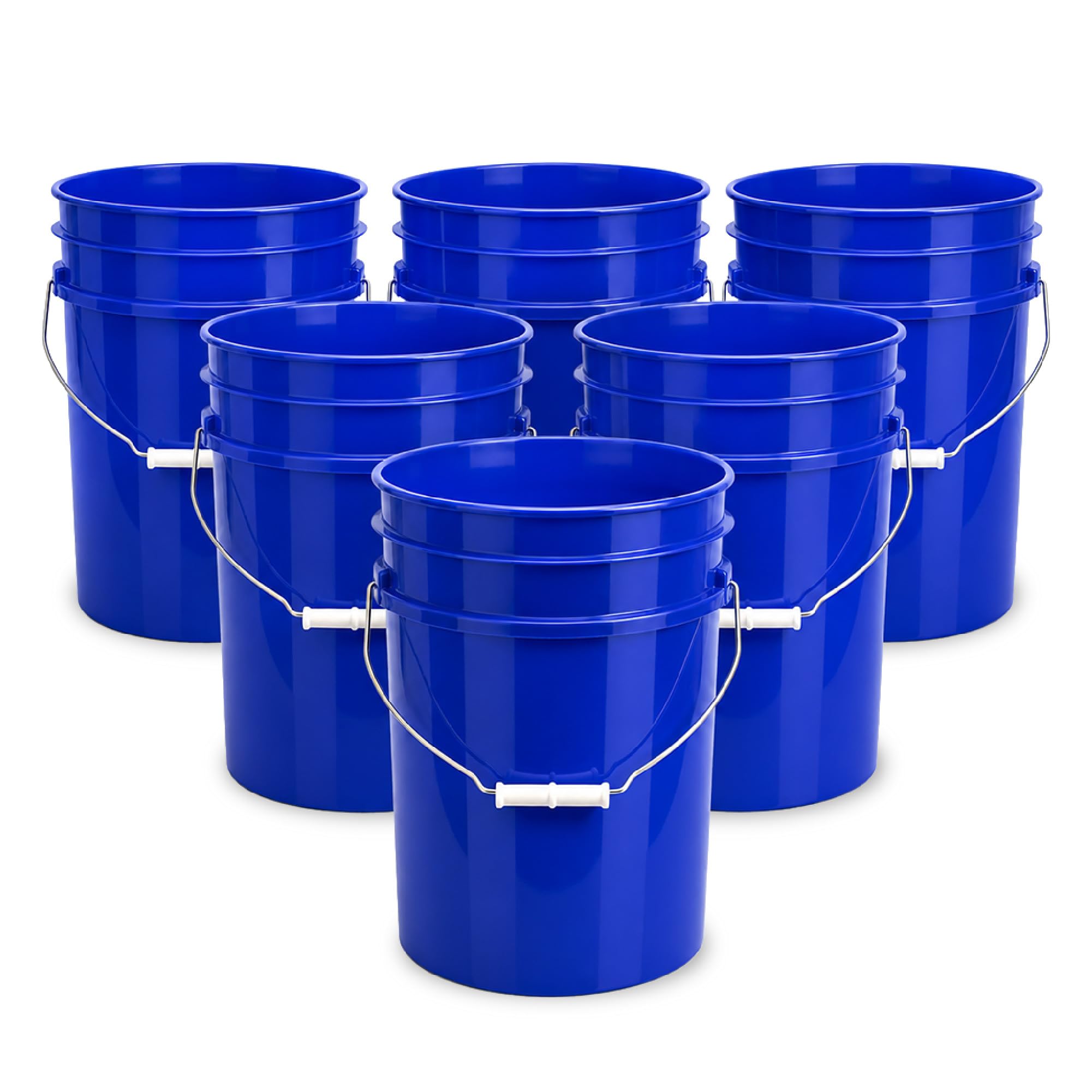 PackageSupply 5 Gallon Bucket - Food Grade Bucket Lid Not Included, Blue