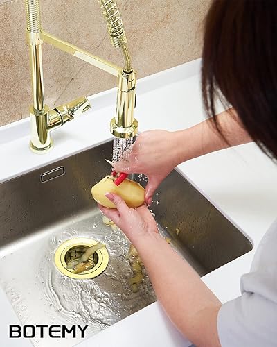 Miniatura 7 de BOTEMY Tapón extendido de acero inoxidable 304 para fregadero de cocina de 3-12 pulgadas, tapón de desagüe de fregadero estándar de 3-12 pulgadas,