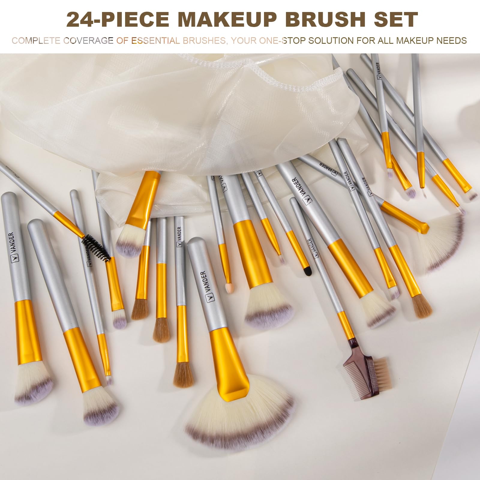 Kit De 24 Pinceaux De Maquillage Professionnels - Ensemble Complet - Neuf Sous Emballage