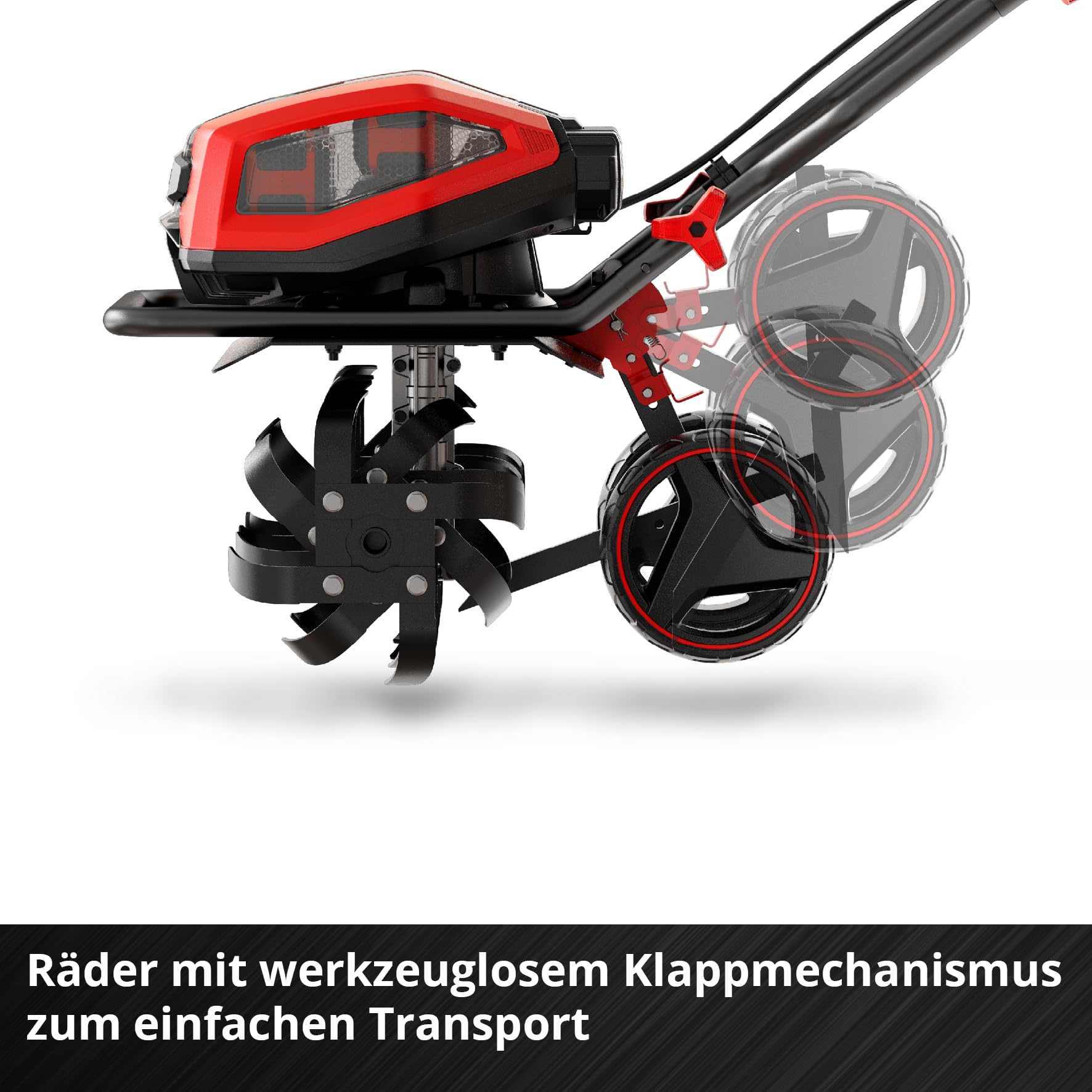 Einhell Akku-Bodenhacke GP-CR 36/45 Li E BL Power X-Change (36 V, Brushless, 45 cm Arbeitsbreite, 23 cm Arbeitstiefe, höhenverstellbare Räder, inkl. 2x 4,0 Ah Akkus + Twincharger)