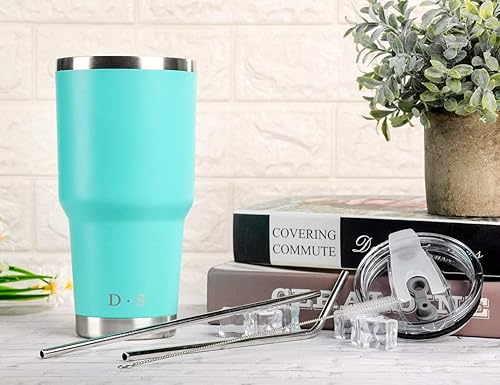 Miniatura 4 de Vaso de acero inoxidable de 30 onzas  887.2 ml. aislado, taza de viaje con tapa, popote y cepillo de limpieza