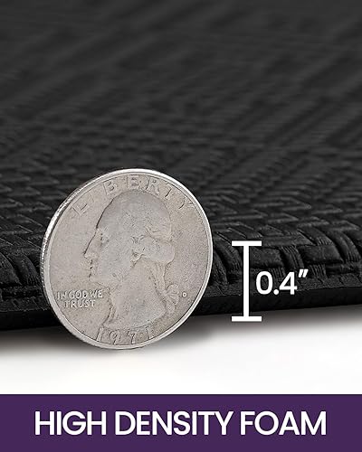 Miniatura 4 de DEXI Juego de 2 tapetes de cocina acolchados antifatiga, juego de 2 alfombras de cocina antideslizantes, impermeables, cómodas de pie, 17 x 29