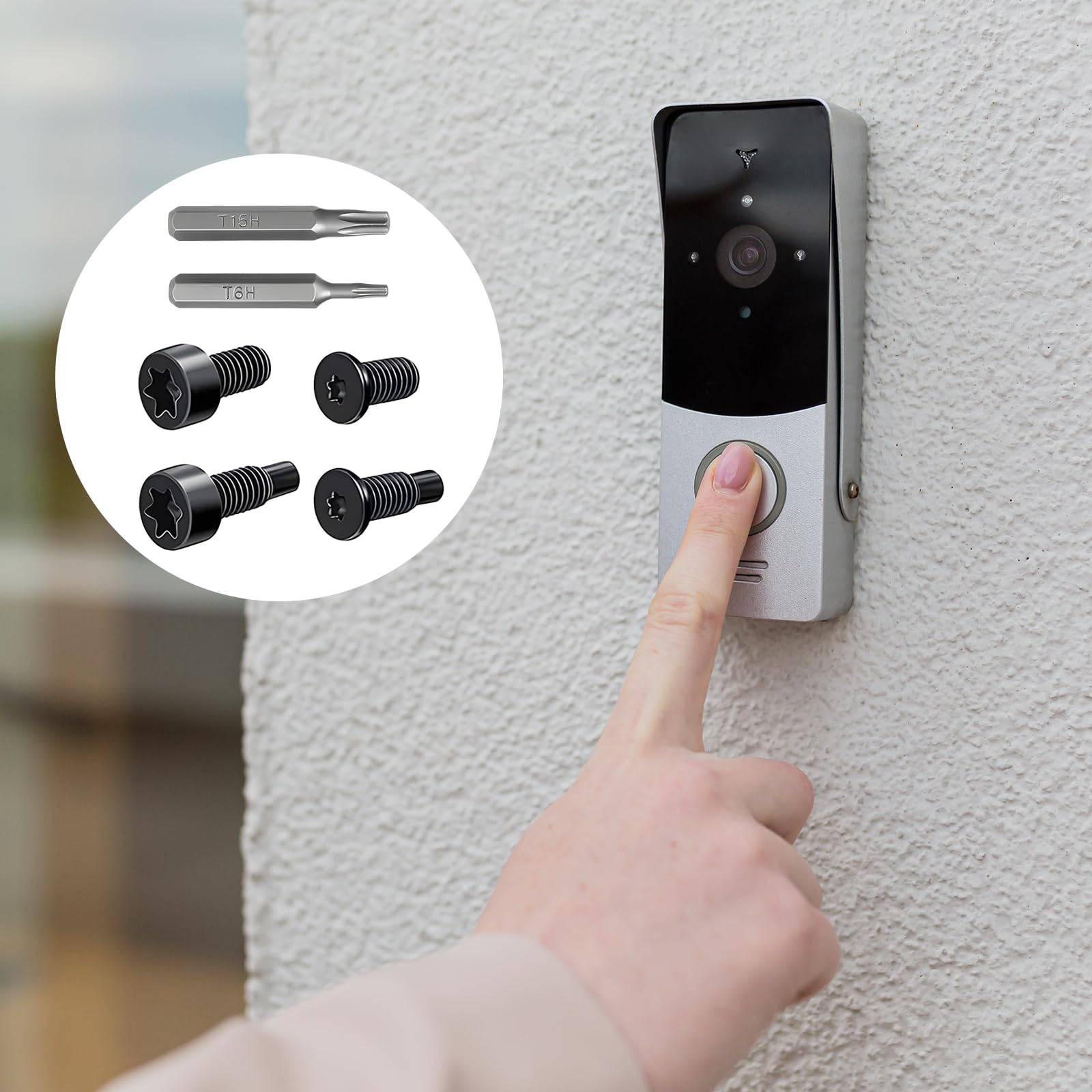 40 Pièces Vis de Rechange pour Sonnette de Porte avec Tournevis, Vis T5, T16 de Rechange Intelligentes, Vis de Sécurité Compatibles avec Sonnette Vidéo, Sonnette Vidéo 2 et Vis à Anneau Pro