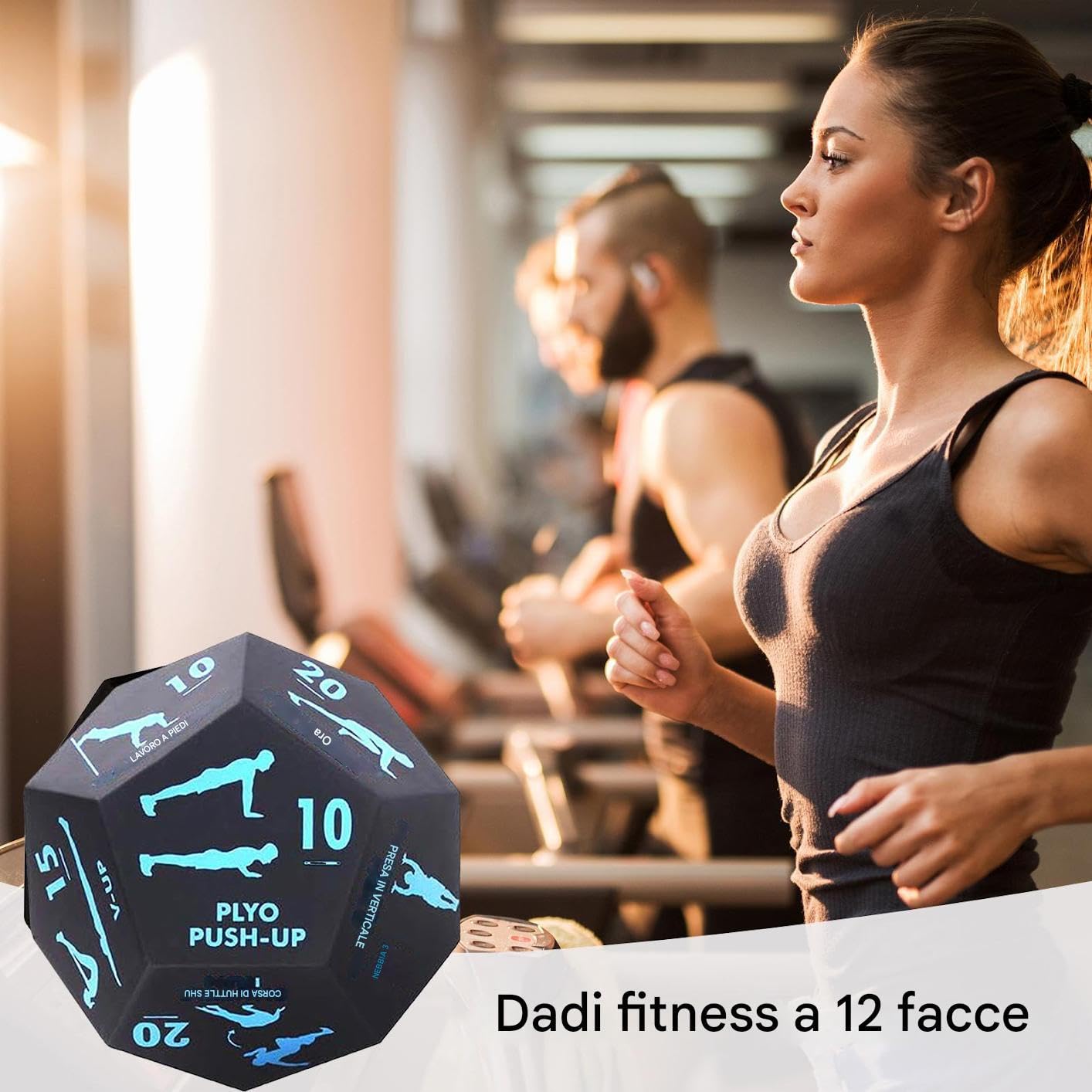 Generico Dadi Fitness Per Allenamento | Dadi Allenamento 12 Facce Per Esercizi | Attrezzatura Sportiva Per Donne E Uomini Squat Yoga Affondi Stretching Flessioni