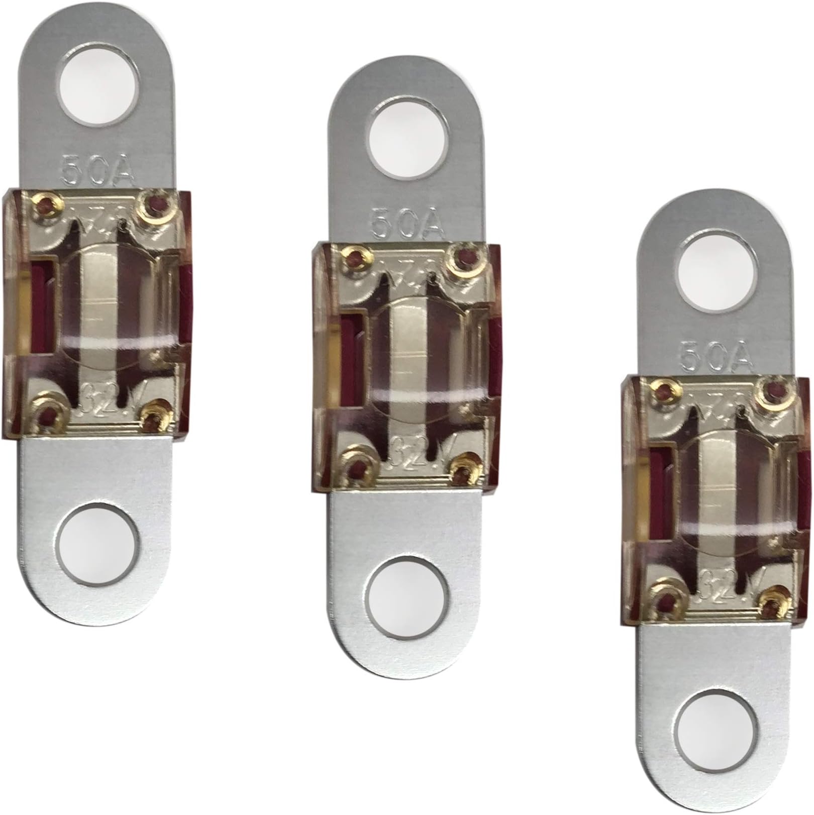 APSG MIDI/AMI Fuse | Bolt On/Down Type | 50 AMP | AUTO MARINE | Stud Mount | 3 PACK