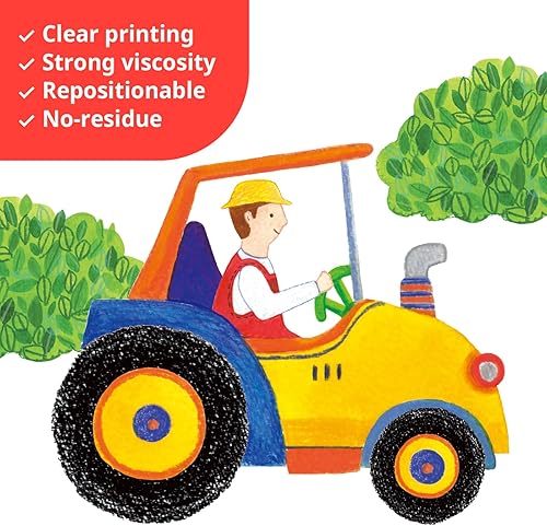 Vista 5 de DECOWALL SG2-2107 - Calcomanías de pared de transporte para construcción, automóvil, camión, tractor, carretera, calcomanías para niños, decoración