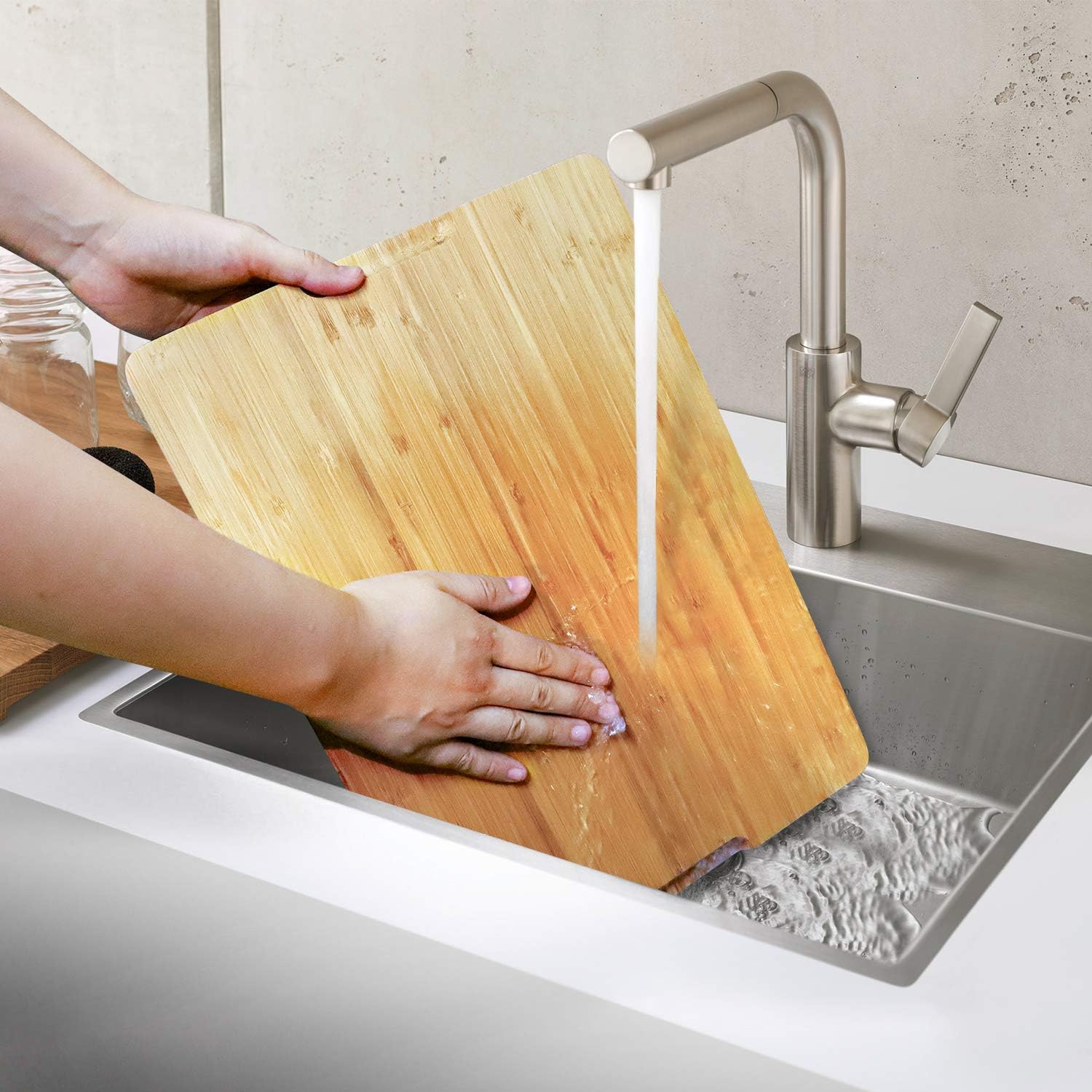 Suреr Chеар 🛒 Linyuant Extra Large Bamboo Cutting Board, Organic Wood Cutting Boards with Juice Groove Kitchen Cutting Board with 3 Compartments, Wood Chopping Board Butcher Block Cutting Board for Meats Fruit