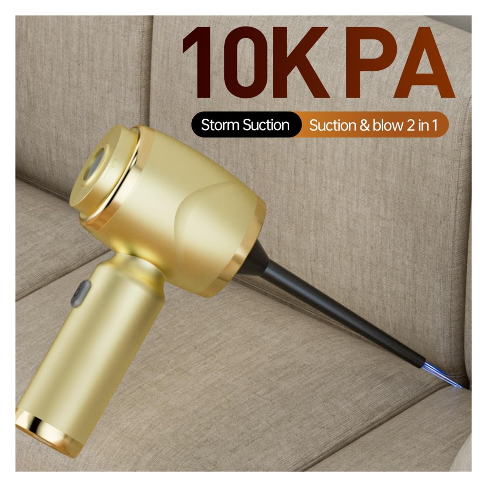 Aspiradora De Coche 100000PA Potente Máquina Limpieza Portátil Inalámbrica Mini Mano For El Teclado del Hogar Limpieza Fácil Rápida Diversos Escenarios(DS2+)