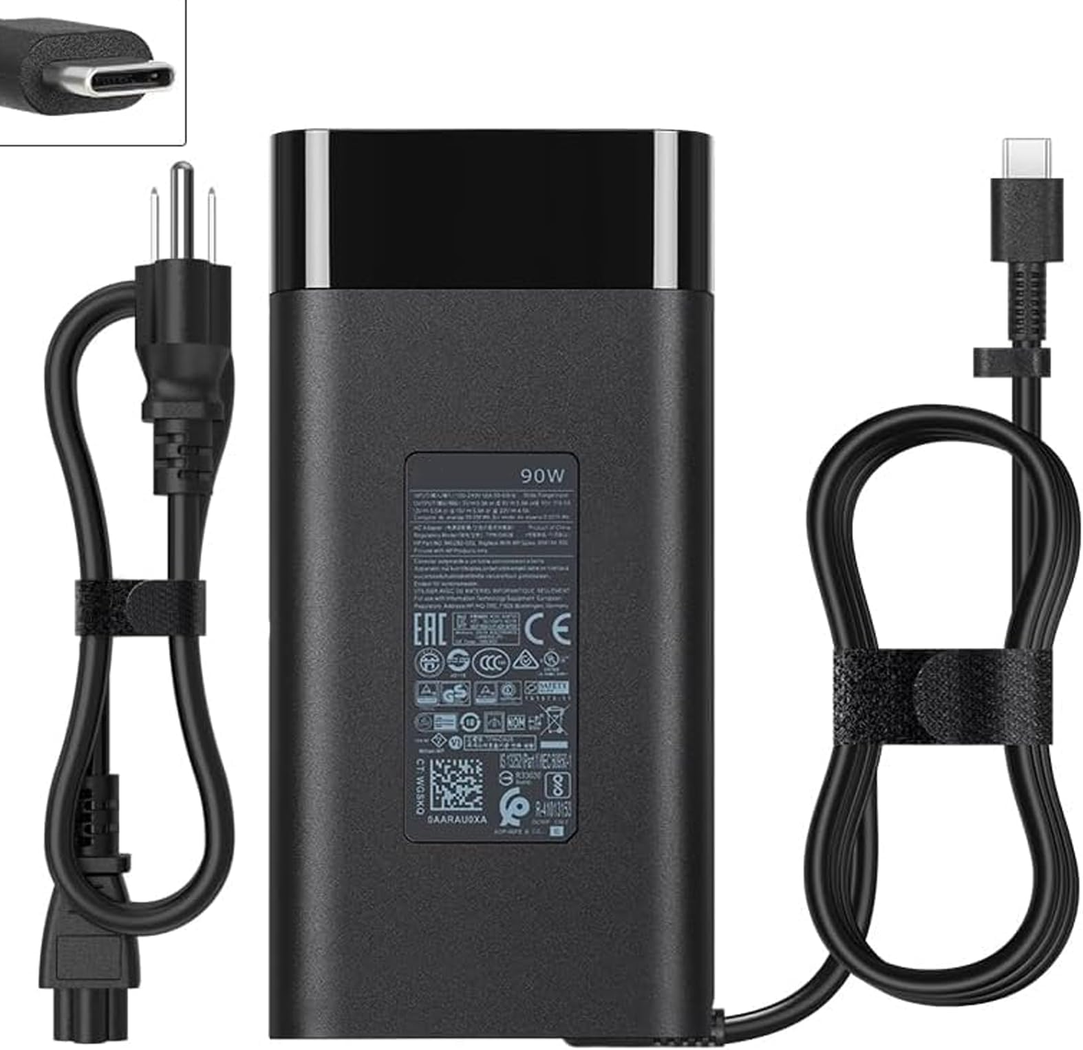 90W Laptop USB C Charger Fit for HP Envy x360 EliteBook 1040 G4 ZBook x2 G4 Spectre x360 15-bl075nr 2VY99EA 2PN61EA L45440-001 4.5A AC Adapter Type C Charger