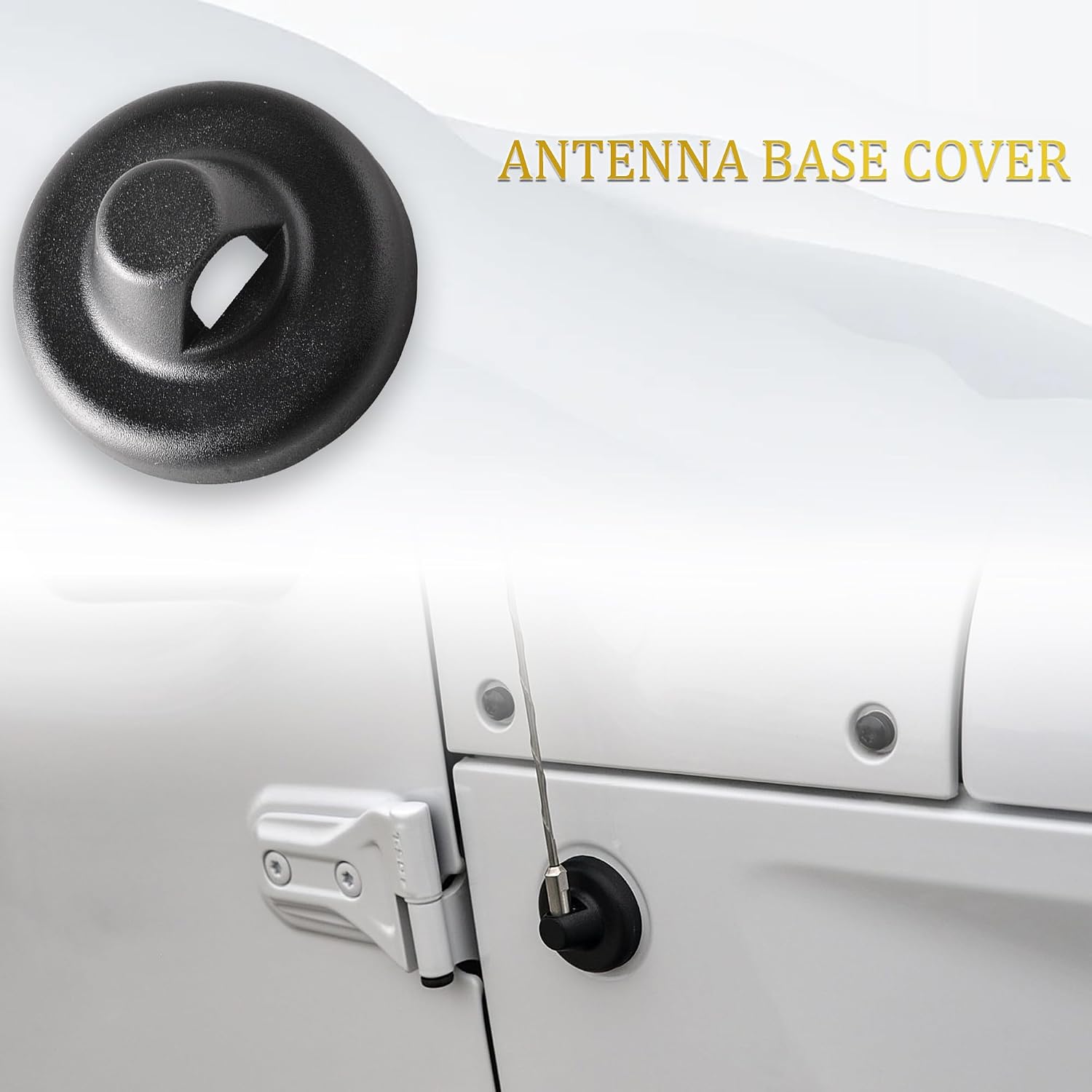 Antenna Bracket Stud Cap Compatible with 2007-2023 Jeep Wrangler 2018 Wrangler JK 2020-2023 Gladiator Antenna Mount Base Cover Replace 56040950AE