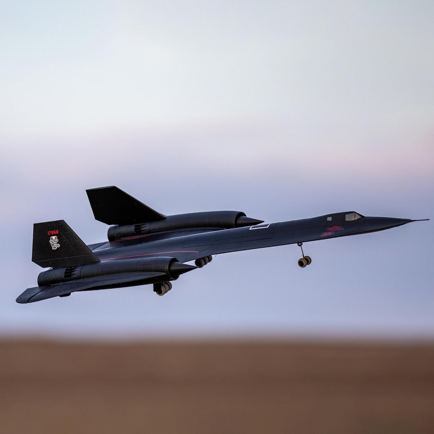 E-flite RC Airplane SR-71 Blackbird 40mm Twin EDF BNF Basic Transmitter Battery and Charger Not Included EFL02050