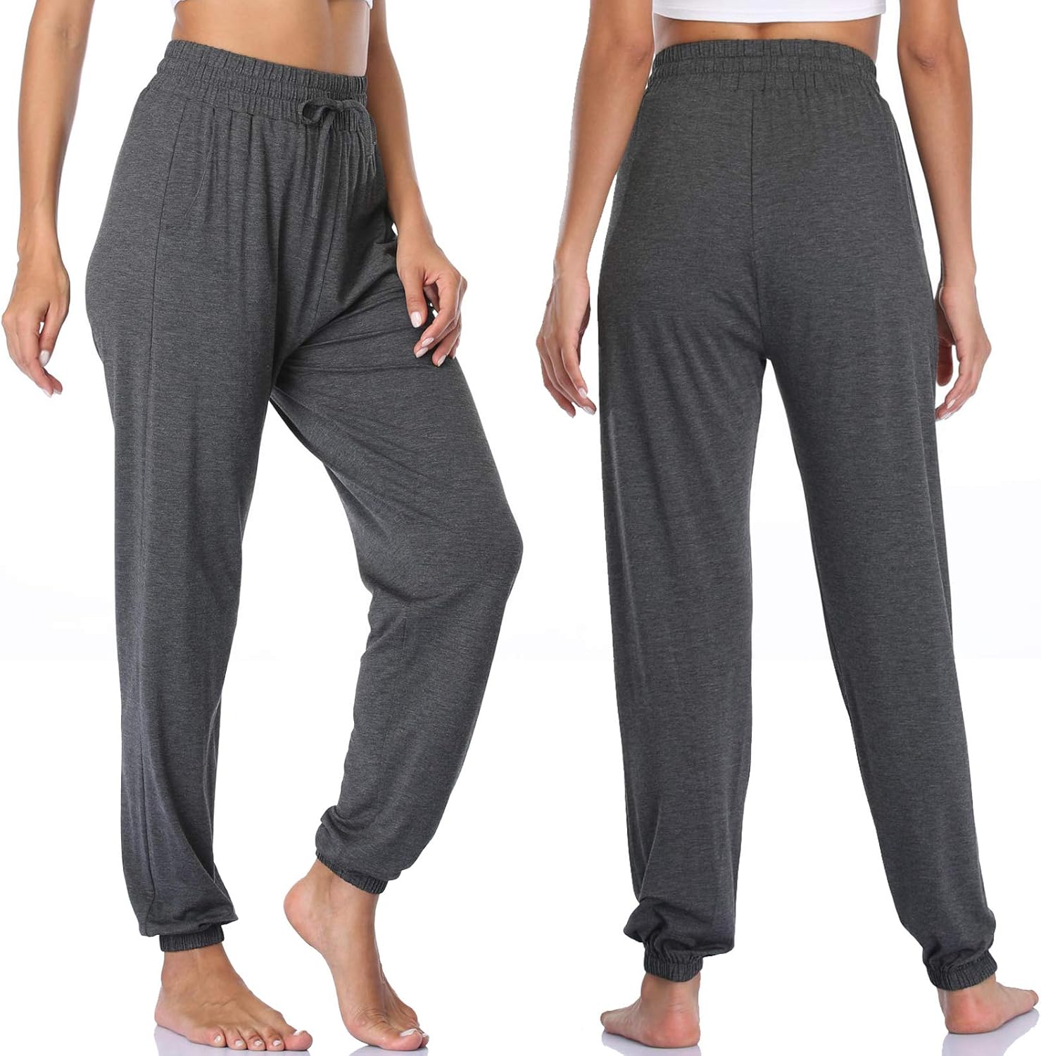 Envlon Womens Yoga Pants Loose Lightweight Workout Sweatpants Drawstring Comfy Joggers Casual Lounge Pants with Pockets