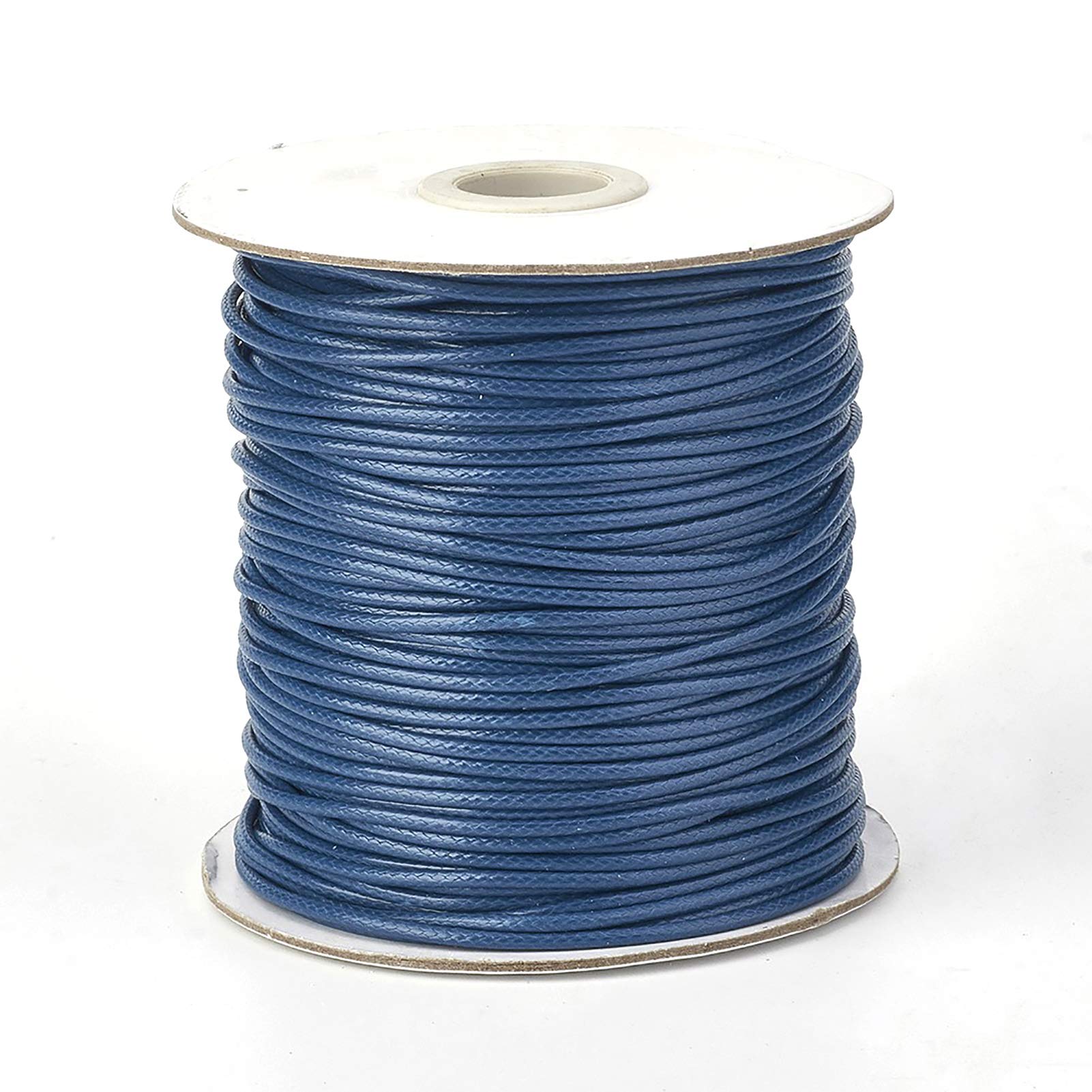 1mm 200yards/roll Waxed Polyester Cord Beading String Spool for DIY Jewellery Necklace Bracelet Craft Making MarineBlue