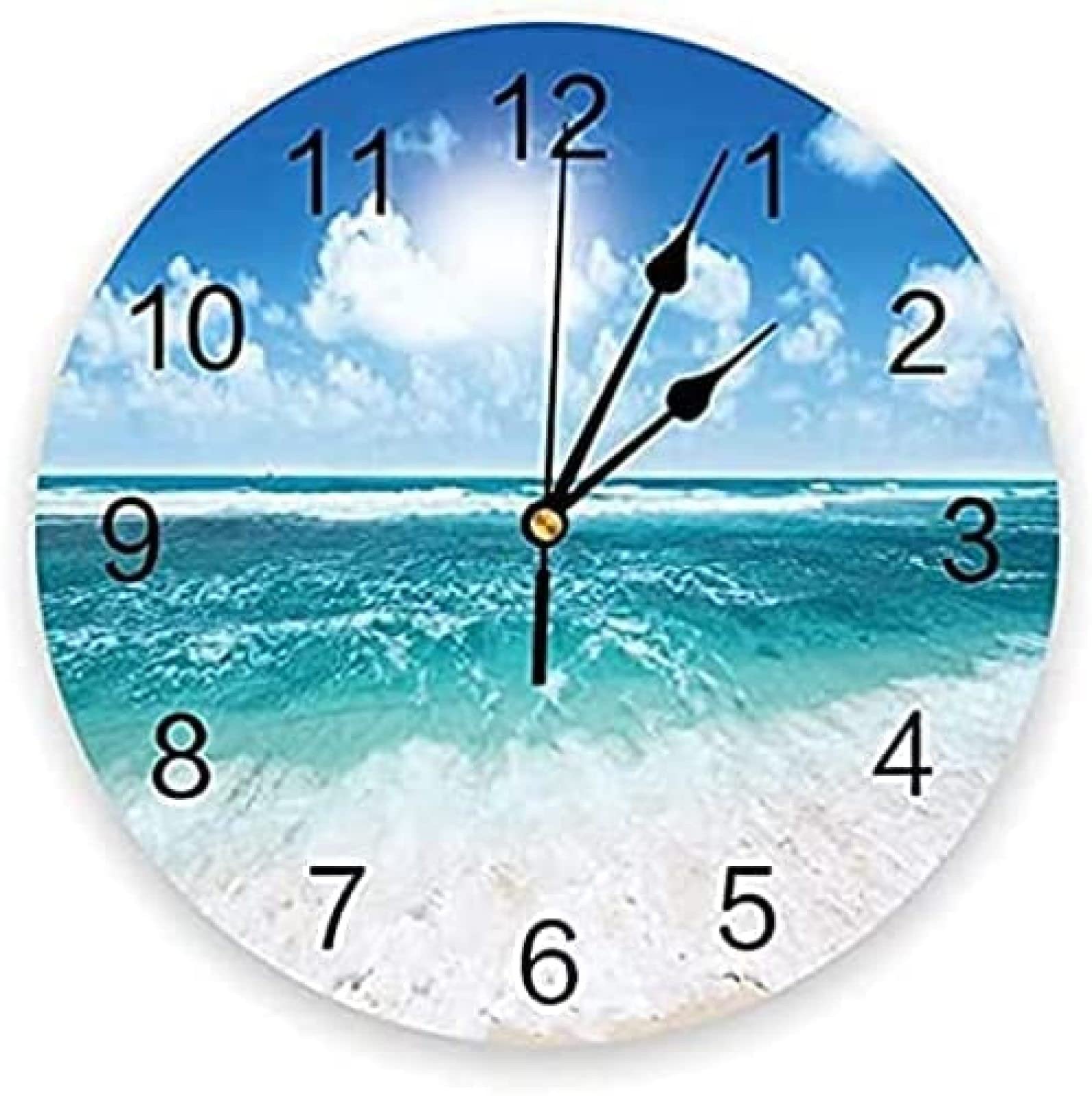 海レジンアート〜シェル型壁掛け時計 海と白波の壁掛け時計✳︎海 【