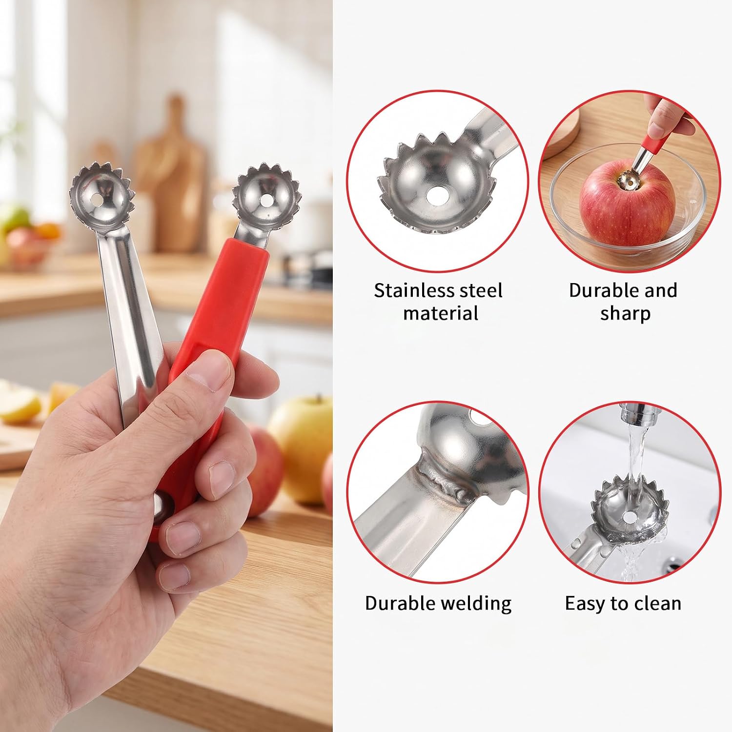 4pcs Tomato Corer Tool,Strawberry Stem Remover Tool