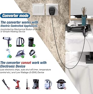 220 v to 110 v Stepdown Voltage Converter 2000 Watt USA/Canada to India,Universal 3 Pin Plug(Wave Form) (2000 Watt)