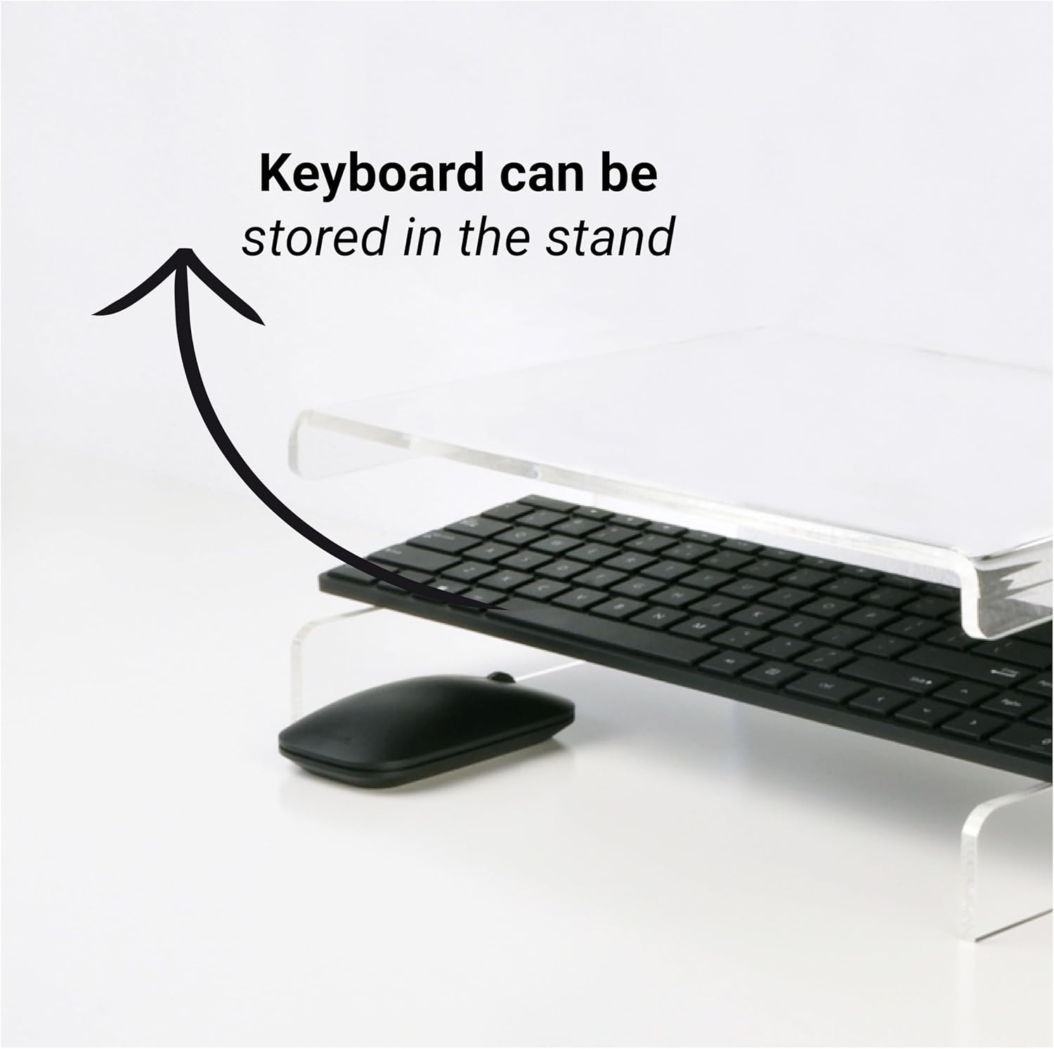 DESQ 1537 Monitor Stand Made from Acrylic – Transparent