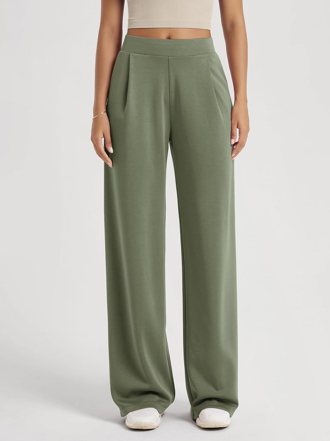 ODODOS Modal Soft Wide Leg Pants for Women High Waist Casual Relaxed Pants with Pockets-27/29"/ 31" Inseam - Image 2