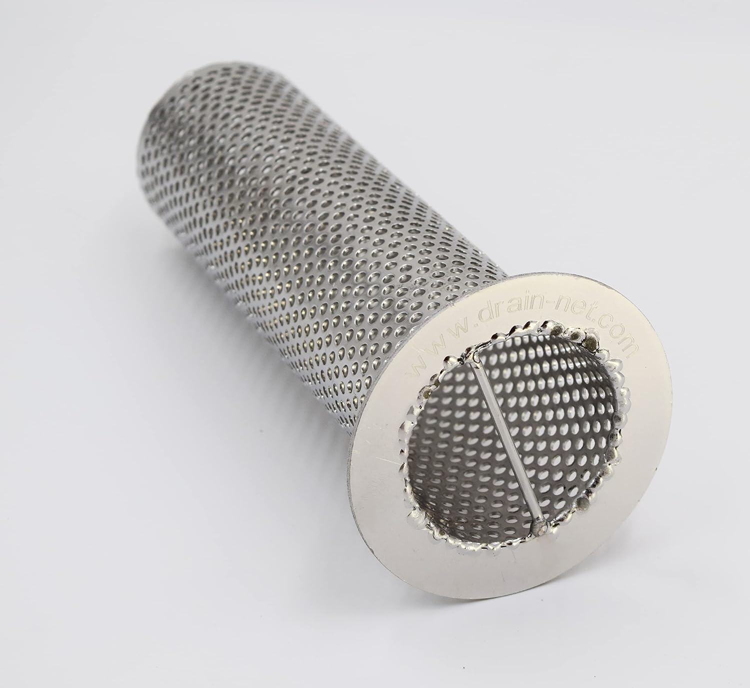 3" Commercial Floor Drain Strainer, 8" Tall, Perforated Stainless Steel