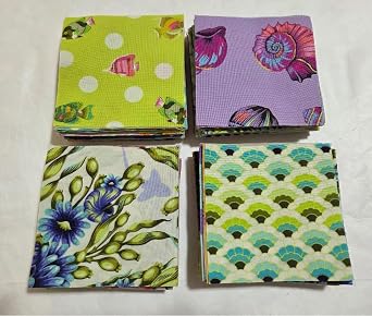 Tula Pink Fabric Scraps Pack for Crumb/Scrappy Quilting 100% Cotton